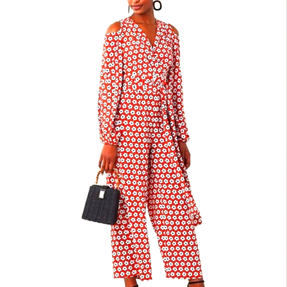 Diane von Furstenberg Ashlyn Desert Poppy Spicy Orange jumpsuit new 6